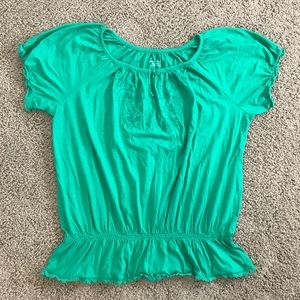 Lane Bryant Green Short Sleeve Boho Shirt 18/20